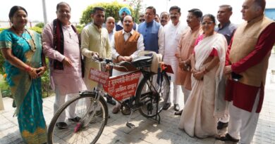 पीएम से प्रेरित होकर नवीन ने अपनाई साइकिल, केंद्रीय मंत्री नड्डा ने किया उत्साहवर्धन