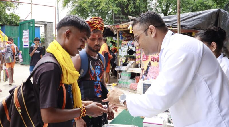 SDRF ने शंकराचार्य चौक पर लगाया निःशुल्क चिकित्सा शिविर